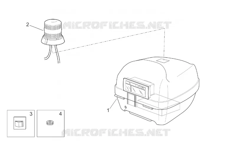 Rear headlight - Top box