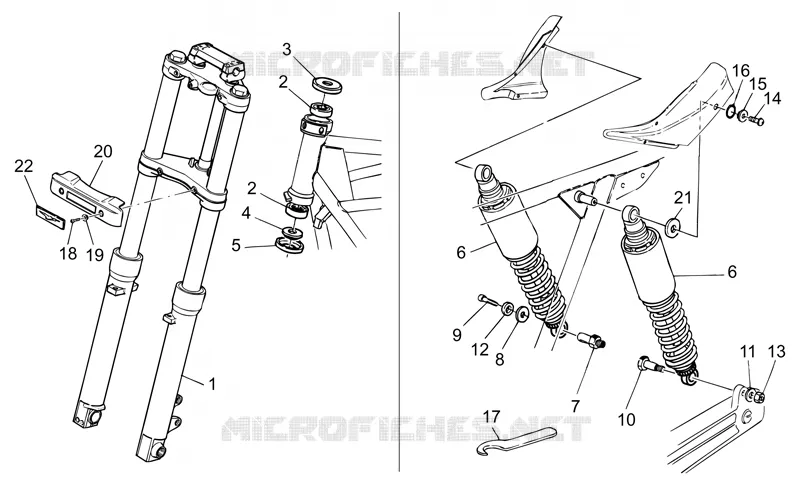 Horquilla-suspension tr.